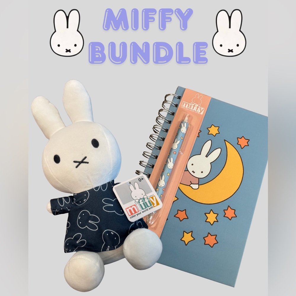 MIFFY BUNDLE Miffy by Magenta Plush and Notebook Bundle✨